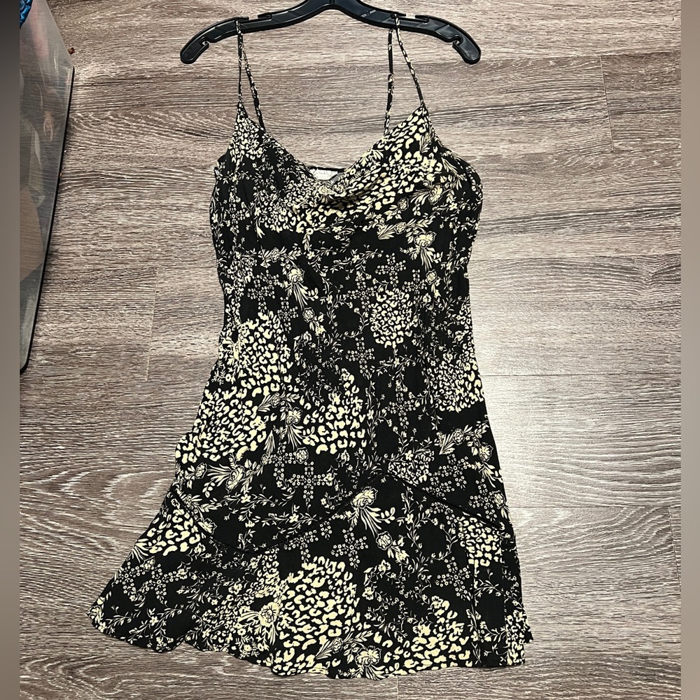Intimately by Free People Black and Cream Mini Slipdress